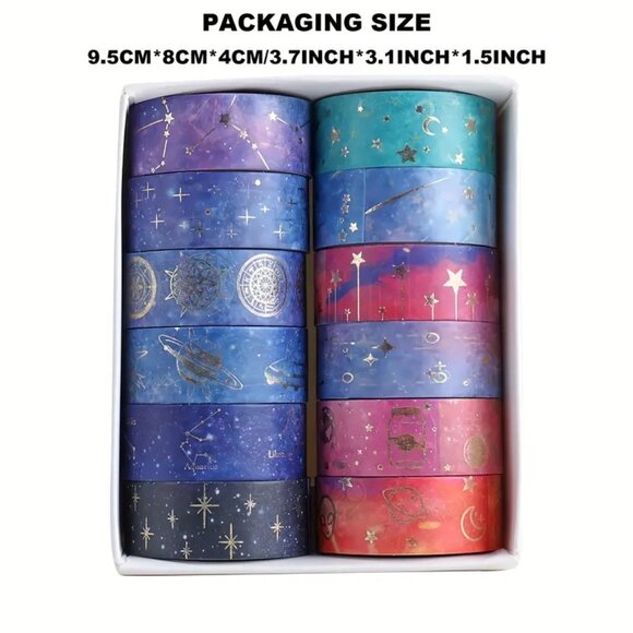 12pc Galactic Astrology Washi Tape Box Set - New in Box! - Picture 11 of 11